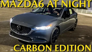 Mazda At Night | 2021 Mazda6 Carbon Edition Headlights and Taillights