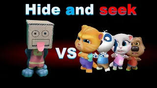 Hide And Seek Funny~ 🚀🤣My Talking Tom Friends, Tom Hero IMPOSTOR Cardboard And Paper Game Jui. Diy