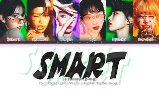 [KARAOKE] LE SSERAFIM (르세라핌) ''Smart" || 6 Members Ver. (You As A Member)