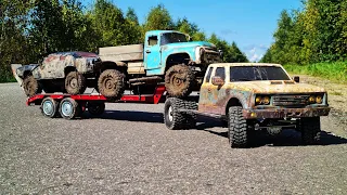 RC Transportation ... Difficult trailer loading. Evacuation of SUVs from mud. RC OFFroad 4x4