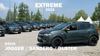 Toutes les nouvelles Dacia Extrême VERT CEDRE la nouvelle couleur - Duster - Sandero - Jogger 2023