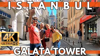 4K UHD Istanbul Galata Tower The Most Instagrammable Place in Istanbul WALKING TOUR | 9 APRIL 2023 |