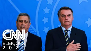 “Pretendo anunciar nos próximos dias Braga Netto como vice”, diz Bolsonaro | NOVO DIA