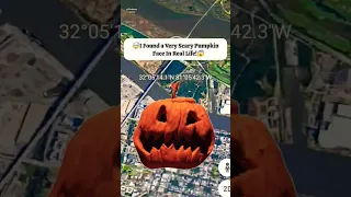 Very Scary Pumpkin Face In Real Life Found On Google Earth And Google maps #shorts #findmapsecret