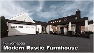 BLOXBURG | Modern Rustic Farmhouse | No-Gamepass | House Speedbuild