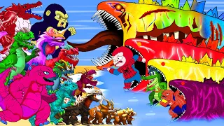 Full Godzilla Bloop, Skull Tournament on Monsterverse: EVOLUTION Shark Ghidorah Kong BOSS Crocodiles