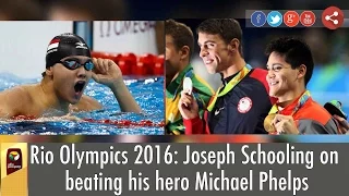 Joseph Schooling on beats his hero Michael Phelps