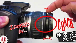 SOLVED! HOW TO Repair A DSLR Camera Lens That Is Crooked And Jammed After Being Dropped #DIY #Fix