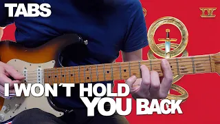 Toto - I Won´t Hold You Back | Guitar cover WITH TABS | + Luke's OUTRO SOLO