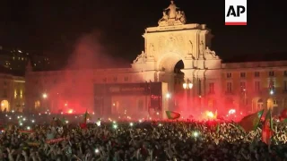 Fans go wild as Portugal score in Euro final