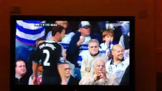 QPR fan throws ball away from Chelsea throw in