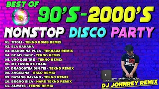 NONSTOP DISCO TEKNO PARTY MIX 90's - 2000's - DJ JOHNREY REMIX