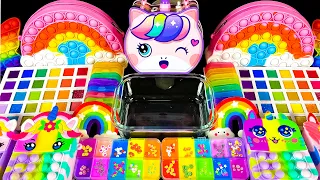 Slime Mixing Random With Piping Bags🌈Mixing Rainbow Pony Stuff Into Slime!🦄Satisfying Slime Video#12