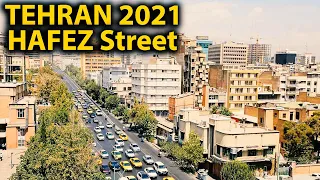 TEHRAN 2021, Hafez Street, 4K 60fps July 2021 | تهران، خیابان حافظ