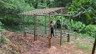 How to Make Bamboo House in Forest, Building Bambo Cabin Off-Grid - Loan Bushcraft