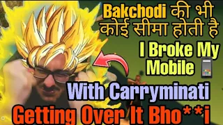Speed Run With Carryminati || Tmc Hunter And Carry Play Getting Over It || F**K This Game