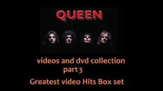 QUEEN DVDS AND CDS PART 3 QUEEN GREATEST VIDEO HITS BOX SET