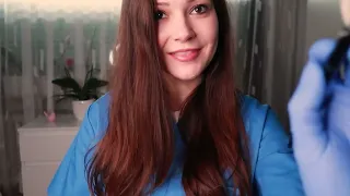 ASMR Doctor Roleplay Cosmetologist (skin exam check up, skincare, skin cleaning, facial treatment)