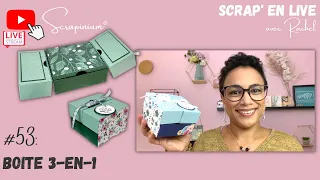 Tuto boite 3 en 1 - Fleurons encadrés Stampin' Up! - Scrap’ en live n°53