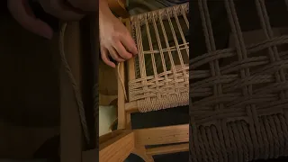 Weaving a Danish Papercord Lounge Chair #shorts