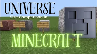 Universe Size Comparison | Minecraft 3 | Solar System Animation on Minecraft Gaming Jedi World Space