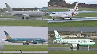 [4K] COP26 | Day One | WORLD LEADER PLANES at Prestwick Airport | A340s 787 767 737s & More