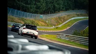 Hyundai I20N chasing BMW E36 on Nürburgring Nordschleife