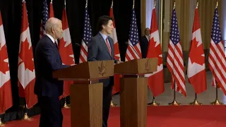 PM Justin Trudeau and U.S. President Joe Biden speak with reporters in Ottawa – March 24, 2023