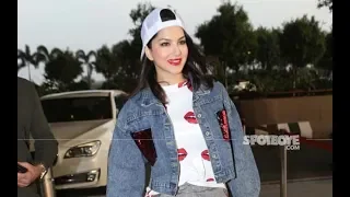 Sunny Leone’s Airport Look Sends Out Christmas Vibes; Ho, Ho, Ho | SpotboyE