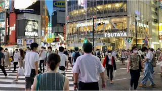 【4K】Tokyo Evening Walk - Shibuya, 2020