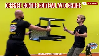 Défense contre couteau avec chaise