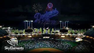 BASEBALL IS BACK in LOS ANGELES! Post-Game Drone Show (1,000 Drones!)