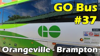 4K GO Bus 37 Ride From Orangeville (Town Line @ Mill St) To  Brampton Bus Terminal (Duration 54min)