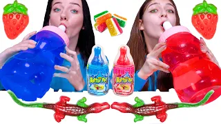 ASMR Candy Party *Gummy Candy Race* Hamburger, Eyeballs, Giant Baby Bottle MUKBANG 먹방