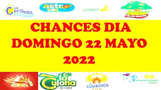 Resultados del CHANCES DIA de Domingo 22 Mayo 2022 LOTERIAS DE HOY RESULTADOS DIA