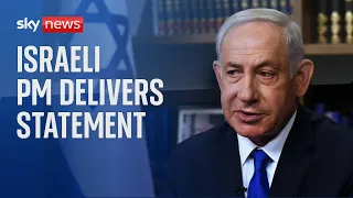 Israeli Prime Minister Benjamin Netanyahu delivers statement