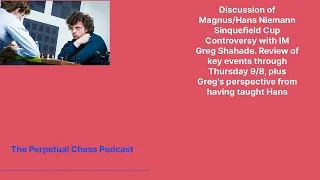 Controversy @ the Sinquefield Cup as Magnus Unexpectedly Withdraws- Discussion with IM Greg Shahade