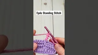 Front Post Double Crochet Standing Stitch #shorts