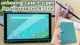 unboxing accessories for my tablet | samsung a7 lite (aesthetic unboxing)