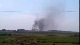 Возле Аэропорта Донецка 26 мая 2014  видео 2 Идут бои, по батальону «Восток» бьют с воздуха