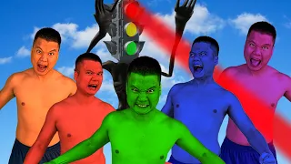 Team Hulk VS Traffic Light Head - GreenHero TV