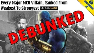 Every MCU Villain Ranked from Weakest to Strongest (DEBUNKED)