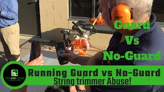 Lawn Care Damage of Running No Guard on a String Trimmer