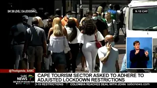 Cape Town officials appeal to tourism industries to adhere to the adjusted lockdown restrictions