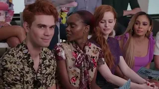The cast of Riverdale Live on Facebook