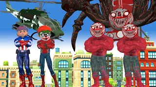 CHOO-CHOO CHARLES 2 Monster vs Team superhero & match the best | Scary Teacher 3D Avengers