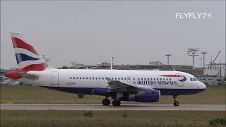 British Airways Airbus A319-131 (G-EUOH) Take Off from Paris [LFPO] Orly, France