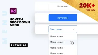 Hover Drop Down Menu in Adobe XD Animation Tutorial - Simple and Effective