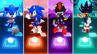 Sonic The Hedgehog 🆚 Sonic Boom 🆚 Metal Shadow 🆚 Dark Sonic Exe Tiles Hop EDM Rush