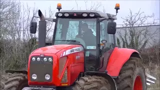 Massey Ferguson 8480 ploughing with a Kevernland EO 6 furrow fully mounted plough